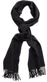 Solid Wool Scarf - Black